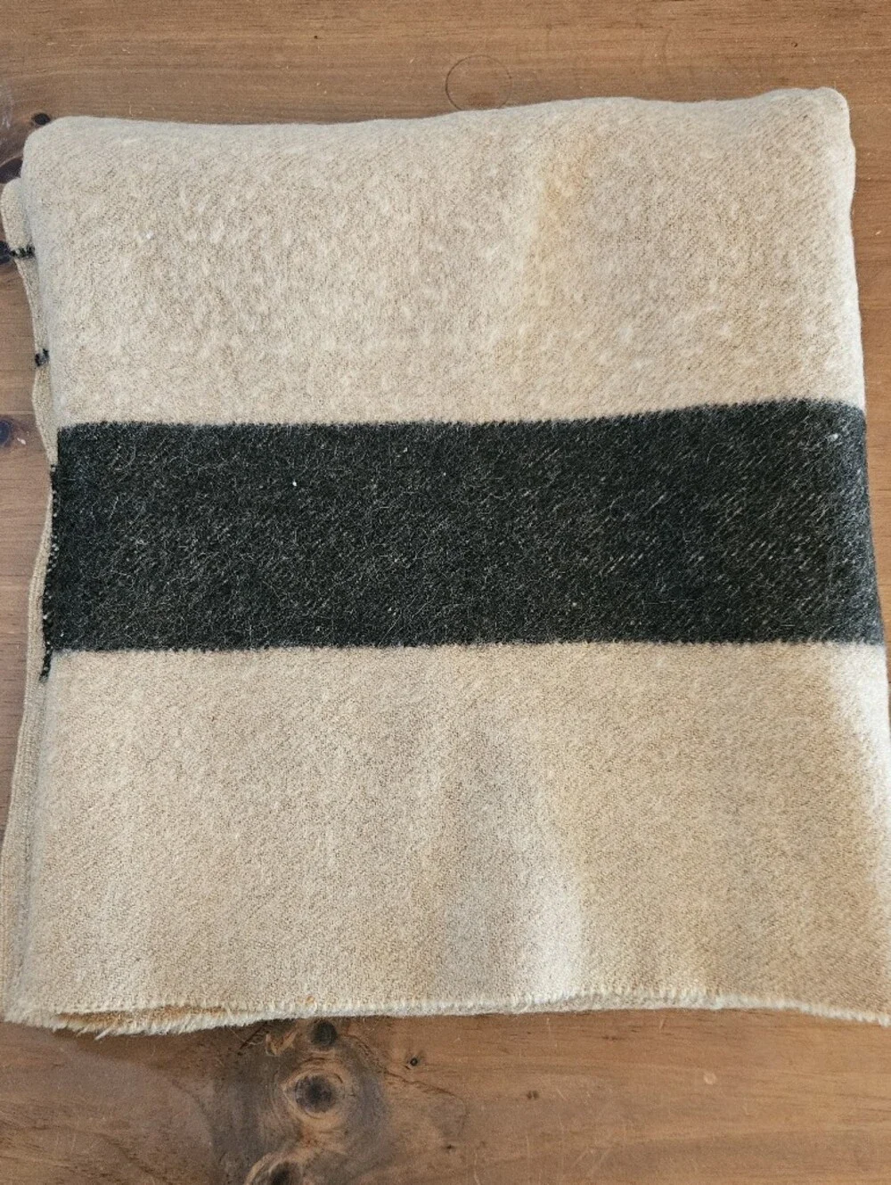 Vtg 1930s Hudsons Bay 4-Point Wool Blanket Rare Camel Colorway Gold Label EUC